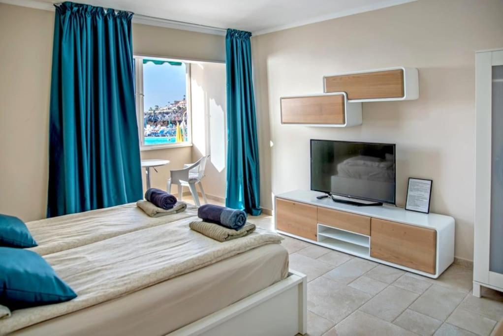 First Line Ocean View Studio Puerto de Santiago  Esterno foto